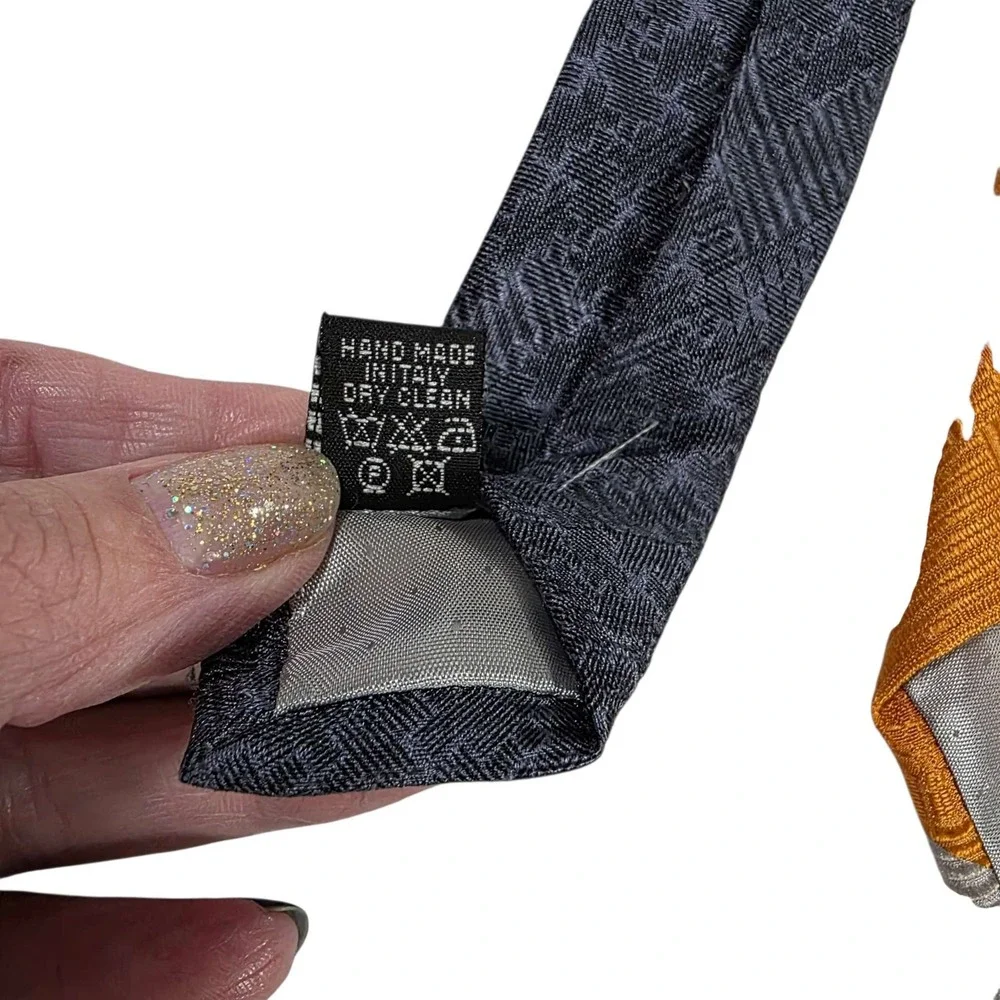 ENRICO VENTURI‎ Silk Tie Geometric Pattern Made in Italy Men's Necktie Designer